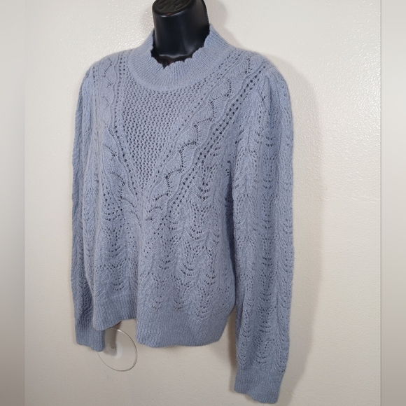 Veronica Beard Makani Pointelle Knit Sweater Large - Picture 3 of 11